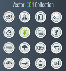 Logistic icons set