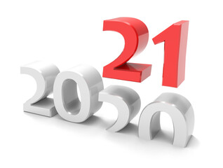 Happy New Year 2021 - 3D illustration