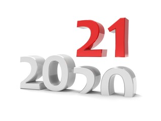 Happy New Year 2021 - 3D illustration