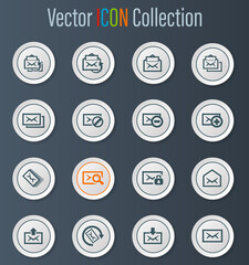 Mail icon set