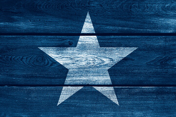 American star background on wood