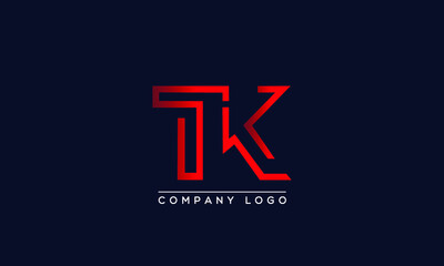 Creative letters TK, KT Logo Design Vector Template. Initial Letters TK Logo Design	