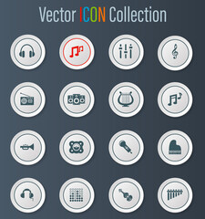Music icons set