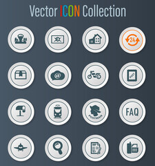 Post service icons set