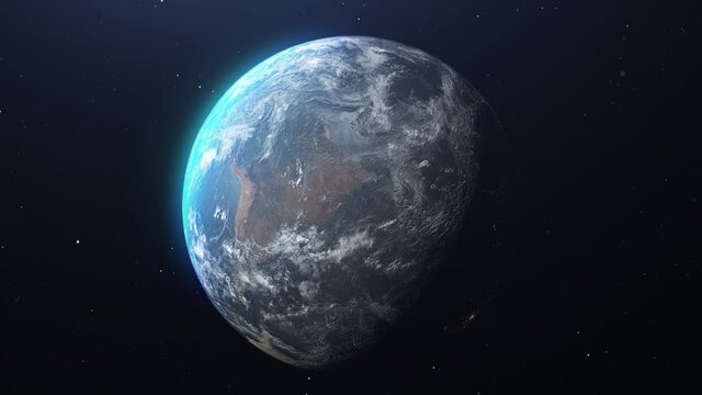 Earth Zoom in On South America, Space view
Map Zoom ,Outer Space Travel Concept 3D Animation, South America
