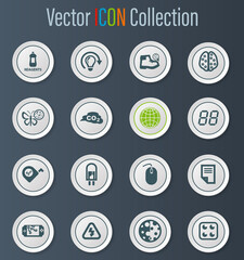 Science icons set