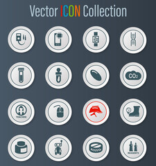 Science icons set