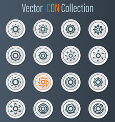 Set of sun icons