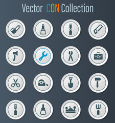 Work tools icons set