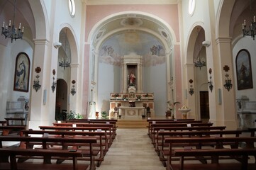 Fototapeta na wymiar Santa Cesarea Terme - Interno della Chiesa del Sacro Cuore