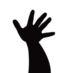 a hand silhouette vector