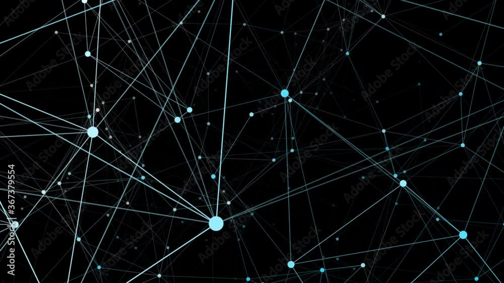 Wall mural black web network technology background