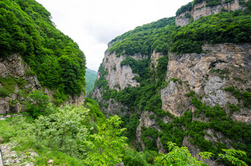 Cherek gorge in the Caucasus mountains in Russia