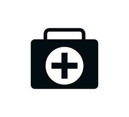 Medical bag icon vector logo design template