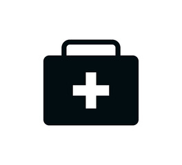 Obraz premium Medical bag icon vector logo design template