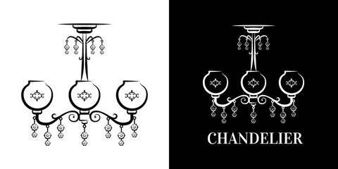 Luxury chandelier logotype