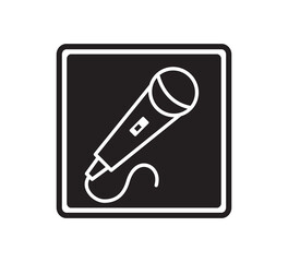 Microphone icon vector logo design template