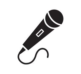Microphone icon vector logo design template