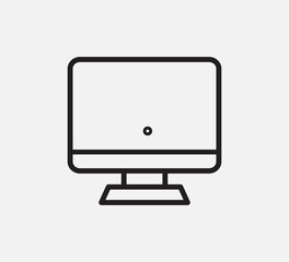 Monitor icon vector logo design template