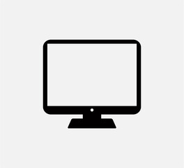 Monitor icon vector logo design template