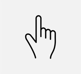 Obraz premium Touchscreen icon vector logo design template