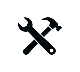 Hammer icon vector logo design template