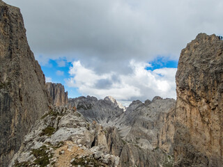 Rotwand and Masare via ferrata in the rose garden in the Dolomites