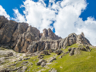 Rotwand and Masare via ferrata in the rose garden in the Dolomites