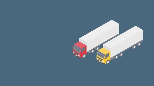 Pickup truck infographic design. Animation. text can be written on the side.