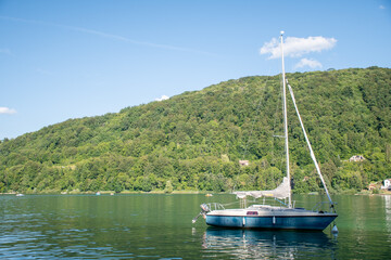 A cristal water lake in a summer day