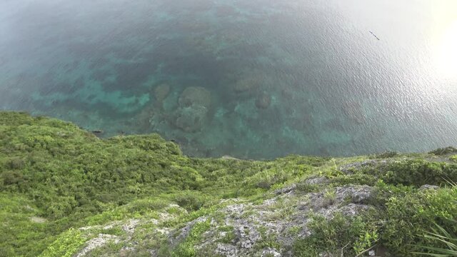 Okinawa,Japan-July 16, 2020: View from triangulation station in Irabu island, Okinawa
