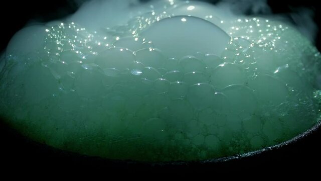 Gross Bubbling Potion With Smoke And Bubbles