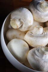 Champignons in einer Schüssel