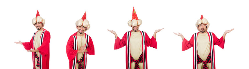 Wizard in costume isolated on the white