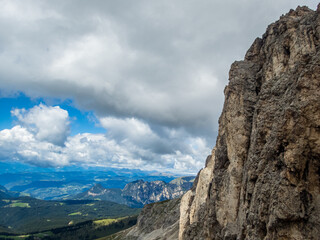 Rotwand and Masare via ferrata in the rose garden in the Dolomites