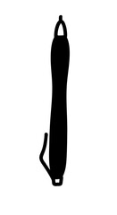 Icon. A writing pen. Vector illustration of a pen sign icon isolated on a white background.