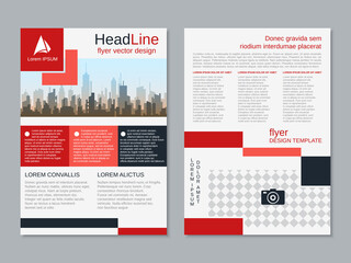 Modern professional two-sided flyer vector design template
