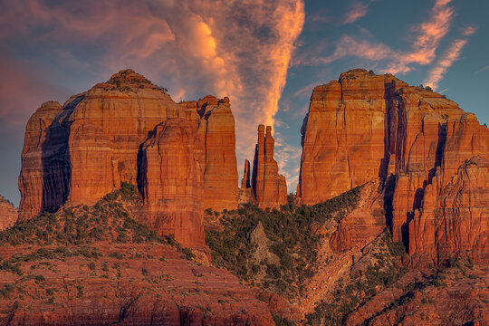 "Cathedral Rock At Sunset"
