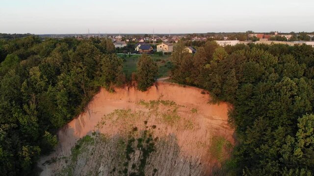 Aerial view of the Rokai Exposure in Lithuania