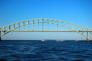 The Fire Island Inlet Bridge, a steel tied arch span over the Great South Bay in Long Island