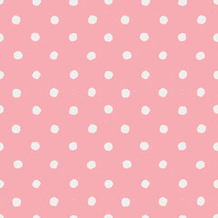 pastel pink and off white medium polka dot candy grunge seamless pattern great for branding and packaging design © ProjectPixels