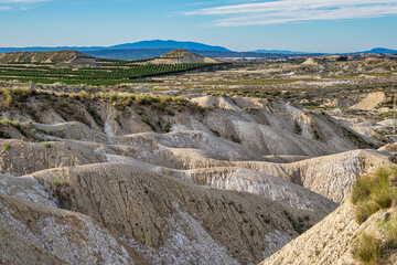 The Badlands of Abanilla and Mahoya near Murcia in Spain