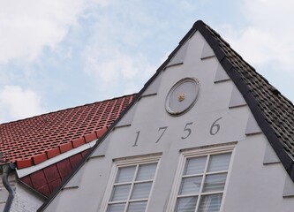 Haus in Glückstadt von 1756 am Marktplatz