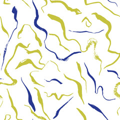 Vector seamless pattern with brush strokes, abstract repeating background