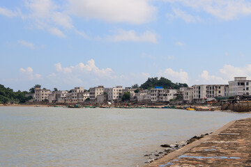 Fototapeta premium Homes Along the Coast