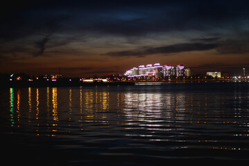 Obraz premium cityscape of night Kazan, Tatarstan. Touristic night city