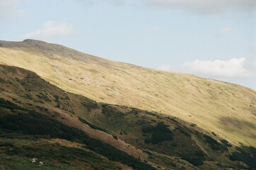 mountain landscape with blue sky