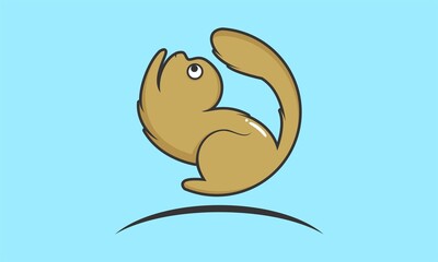 Squirrel cartoon vector illustration design