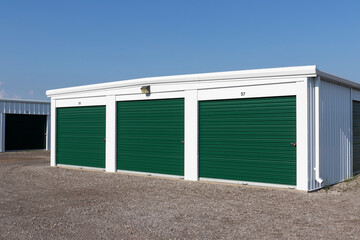 Fototapeta premium Self storage and mini storage garage units.