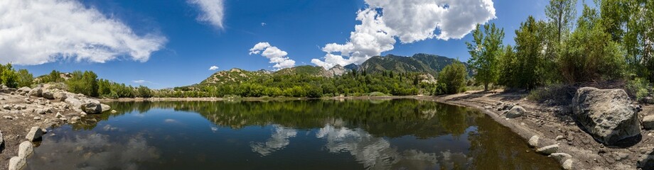 Fototapeta na wymiar Panoramic View of Lower Bell Creek Reservoir - Utah